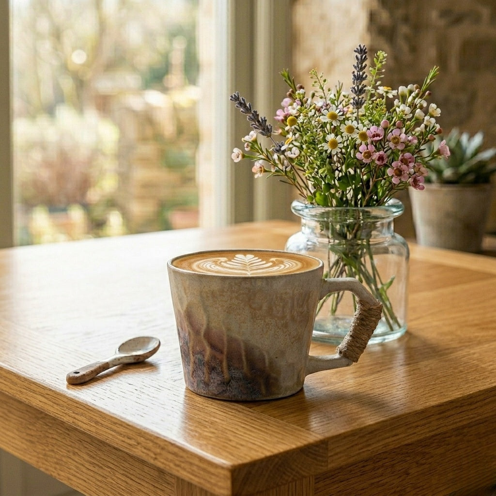 Wide-Mouth Tied-Rim Mug