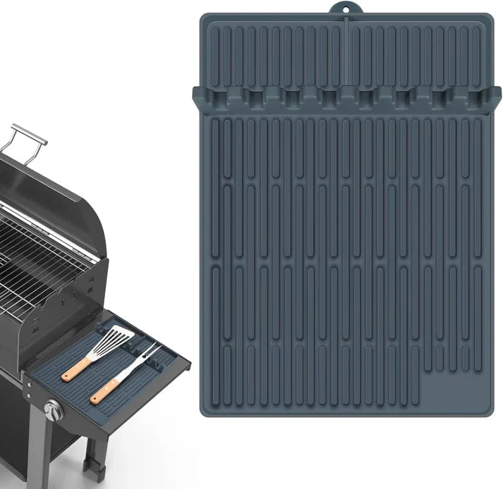 🌞Summer Sale 50% OFF🔥Silicone Grill Tools Mat with Drip Pad