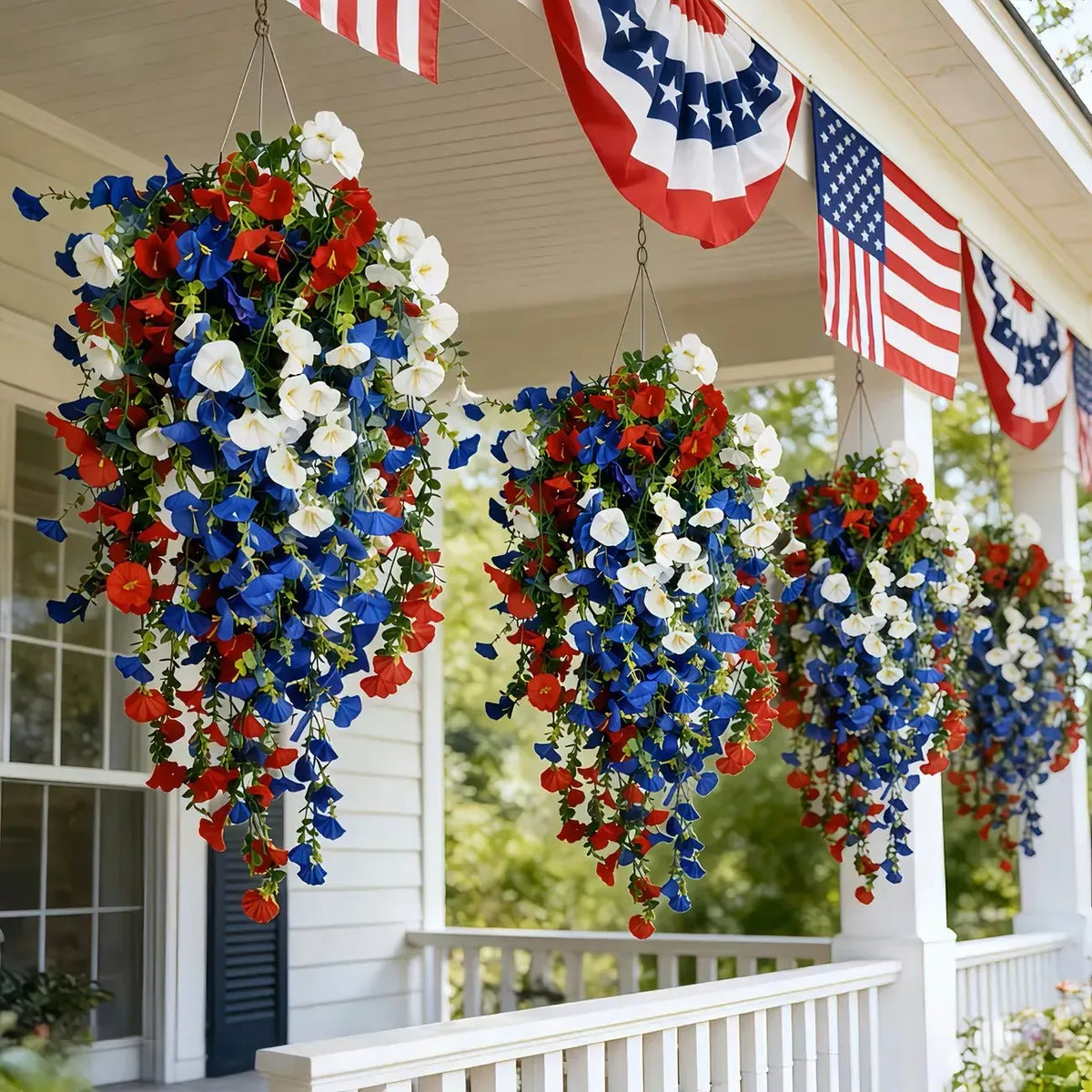 ⚡ Over 50,000 Sold!🎉 Pre-Lit Patriotic Artificial Flower Set - Honor America's 250th Anniversary
