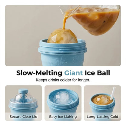2-in-1 Collapsible Ice Ball Maker Cup