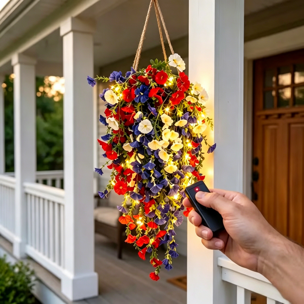 ⚡ Over 50,000 Sold!🎉 Pre-Lit Patriotic Artificial Flower Set - Honor America's 250th Anniversary