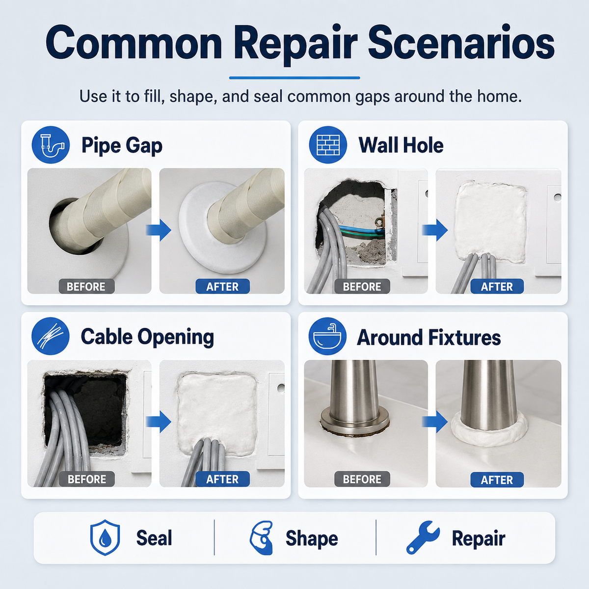 🎁BUY 1 GET 1 FREE🔥✅New-Multi-Purpose Wall & Pipe Sealing Clay🇺🇸-Ready-to-Use Sealing Putty for Wall Cracks, Holes & Pipe Gaps