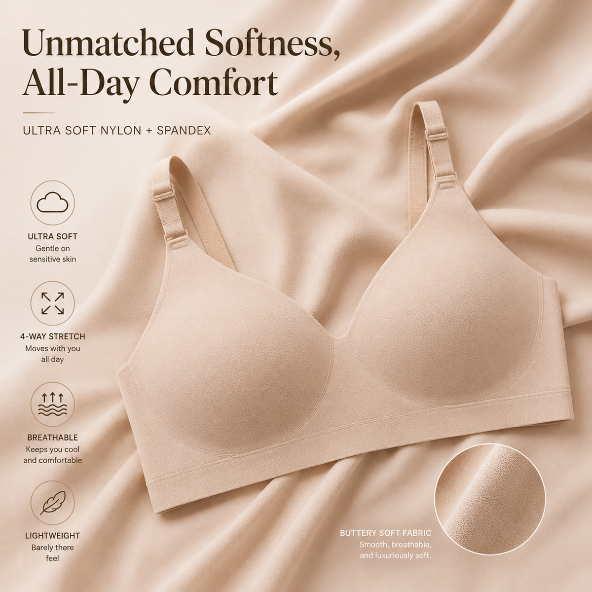 Crafted for Comfort：Wireless Womens Comfortable Bras