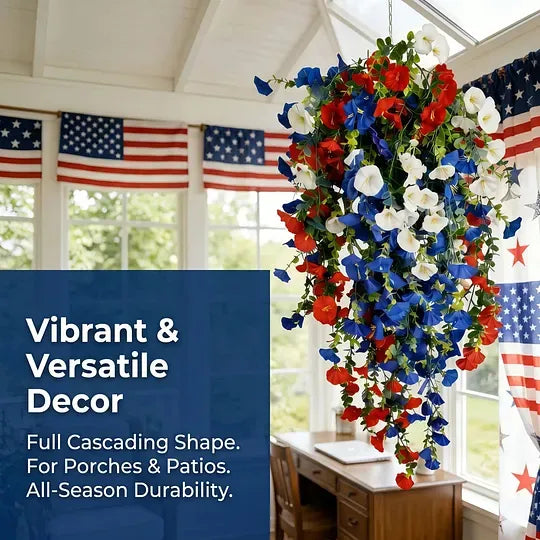 ⚡ Over 50,000 Sold!🎉 Pre-Lit Patriotic Artificial Flower Set - Honor America's 250th Anniversary
