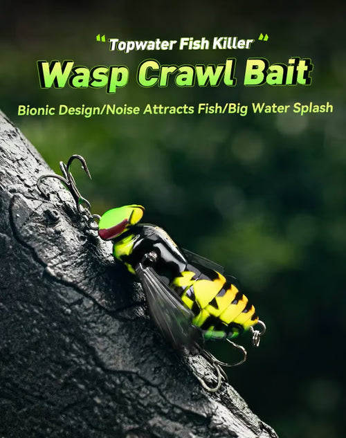 🔥 Last Day 49% OFF – 🐝 Bionic Wasp Topwater Lure That Triggers Explosive Strikes