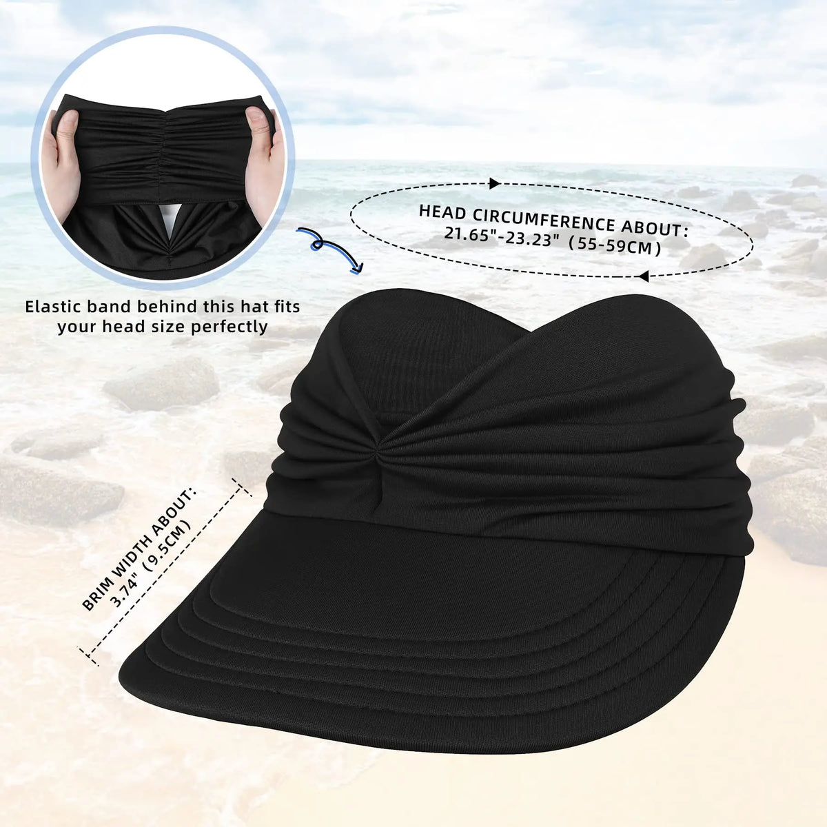 ⚡[BUY 1 GET I FREE] kammoc™  UPF 50+ Wide-Brim Sun Visor Hat 👒