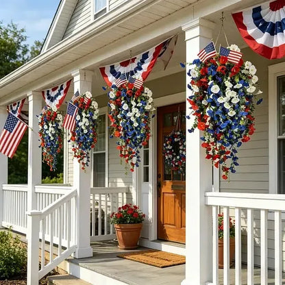 ⚡ Over 50,000 Sold!🎉 Pre-Lit Patriotic Artificial Flower Set - Honor America's 250th Anniversary