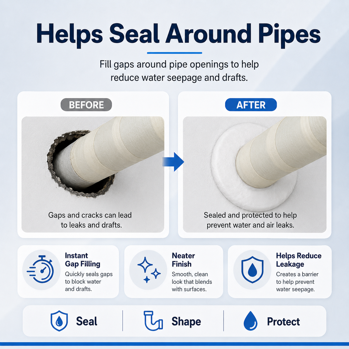 🎁BUY 1 GET 1 FREE🔥✅New-Multi-Purpose Wall & Pipe Sealing Clay🇺🇸-Ready-to-Use Sealing Putty for Wall Cracks, Holes & Pipe Gaps
