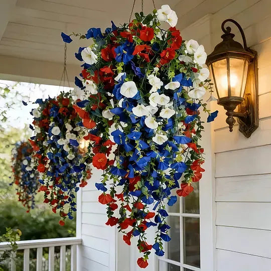 ⚡ Over 50,000 Sold!🎉 Pre-Lit Patriotic Artificial Flower Set - Honor America's 250th Anniversary