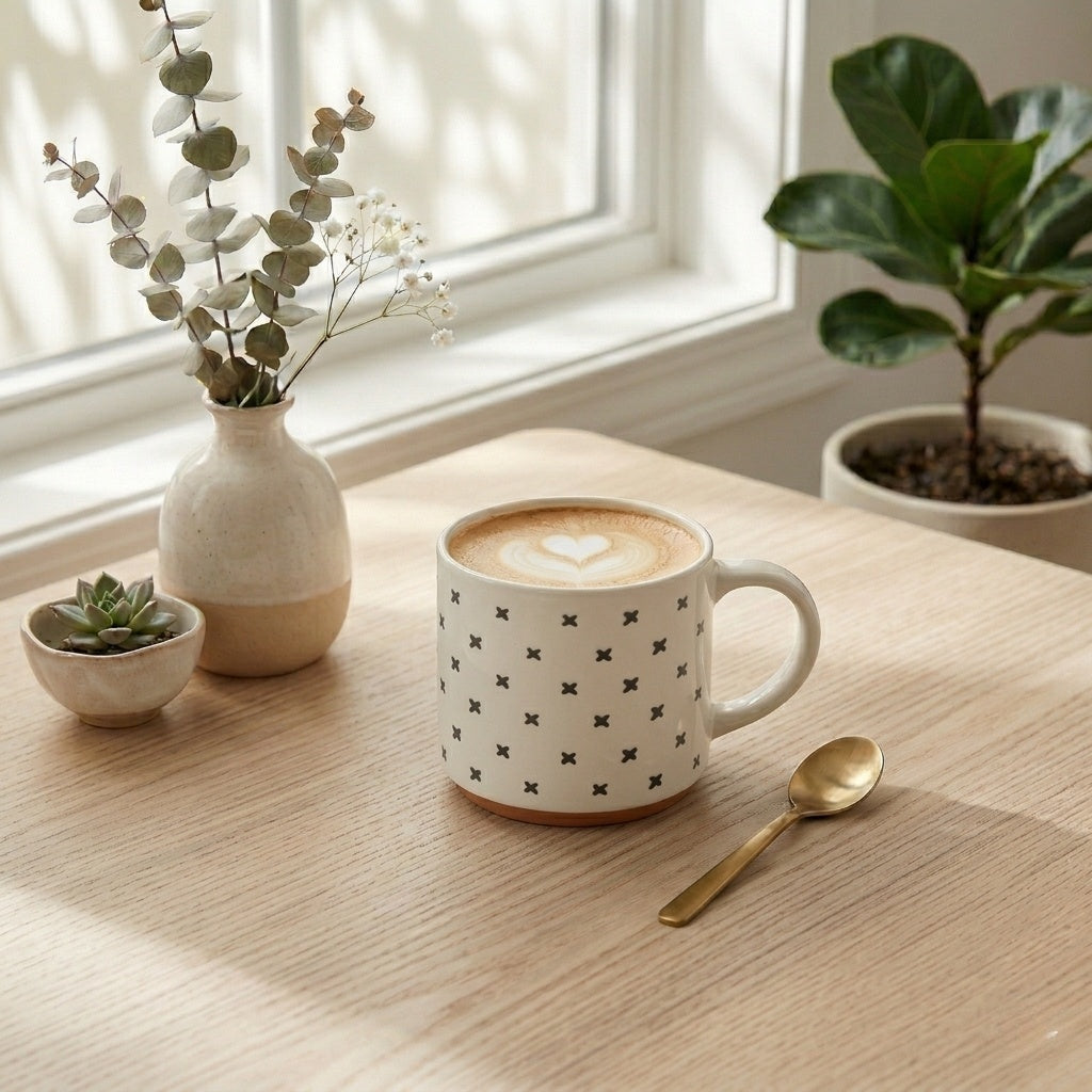 Geometric  Stoneware Mug