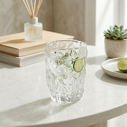 Crinkle Texture Glass Cup
