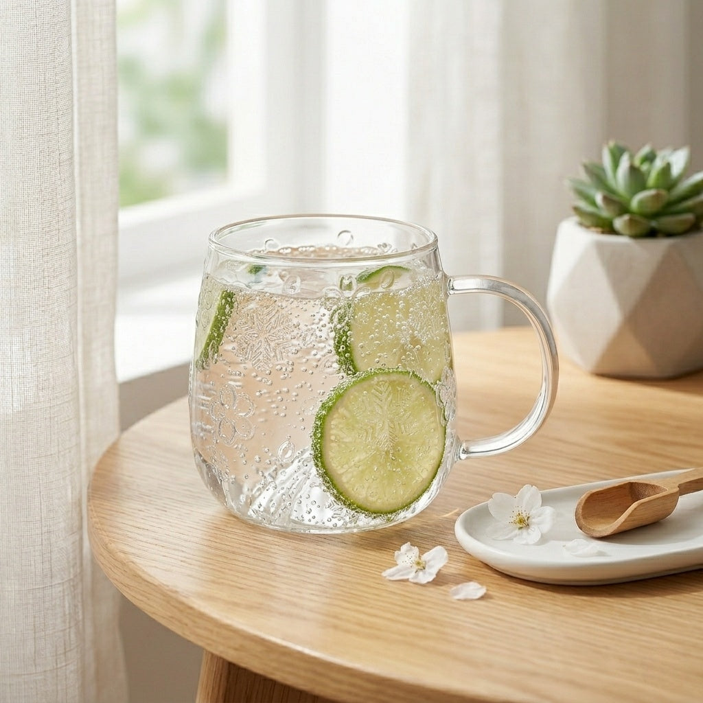 Snowflake Glass Cup