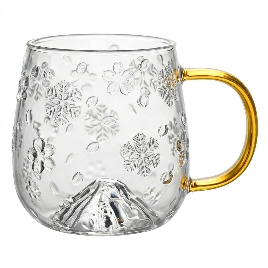 Snowflake Glass Cup