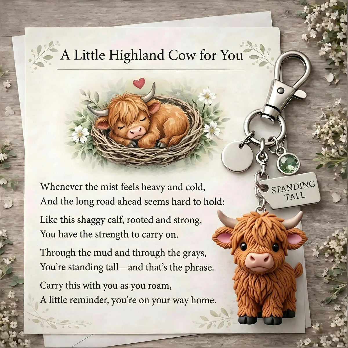 A Little Highland Cow For You Keychain