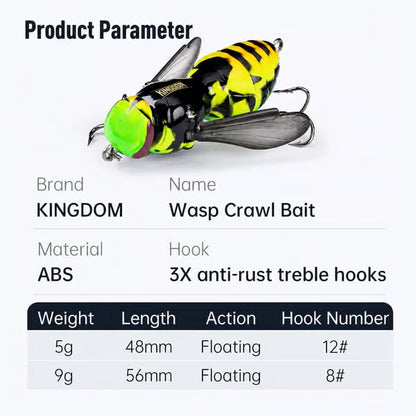 🔥 Last Day 49% OFF – 🐝 Bionic Wasp Topwater Lure That Triggers Explosive Strikes