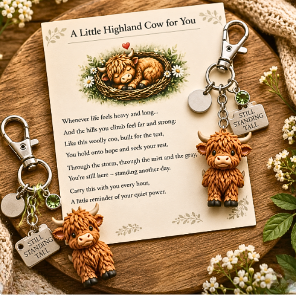 A Little Highland Cow For You Keychain