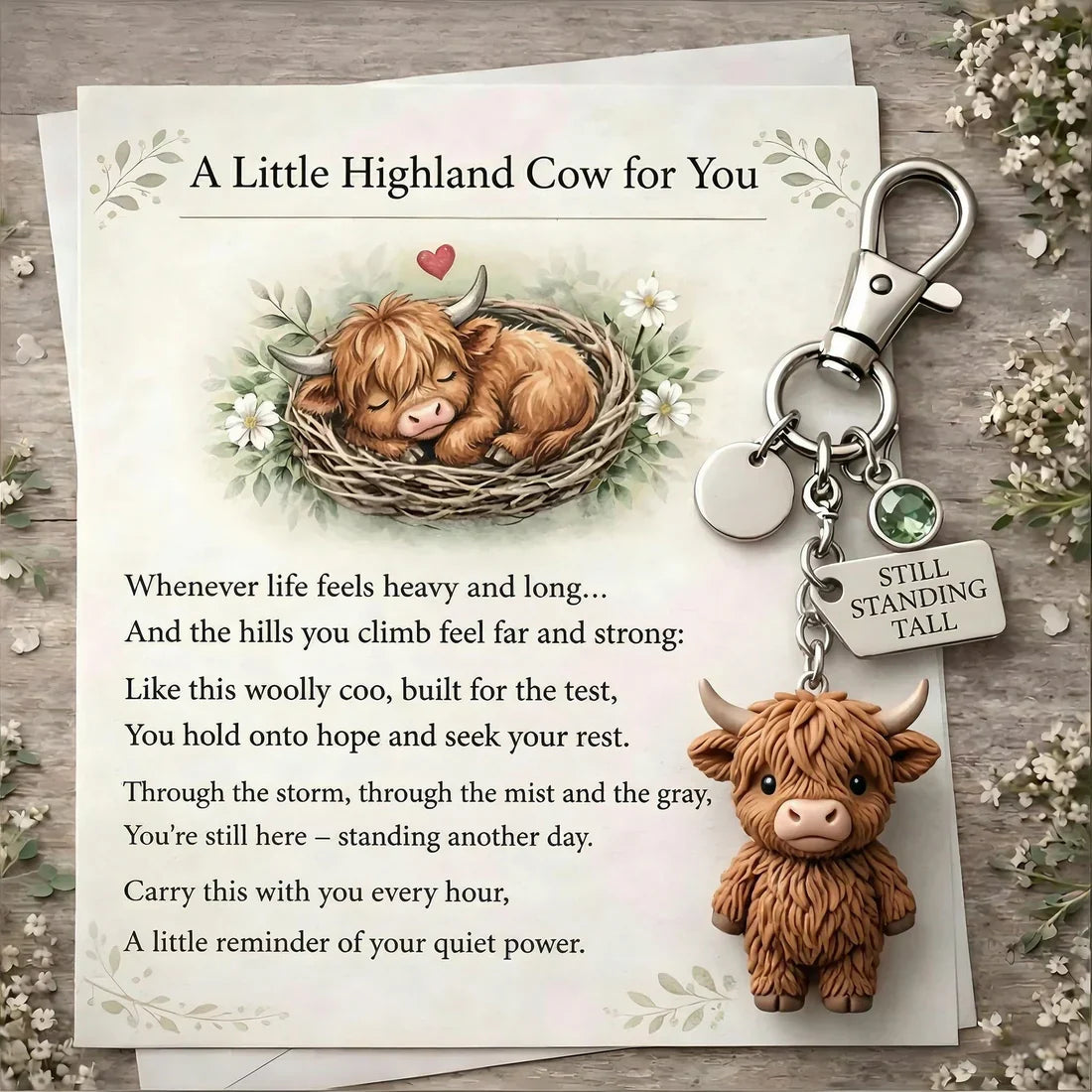 A Little Highland Cow For You Keychain